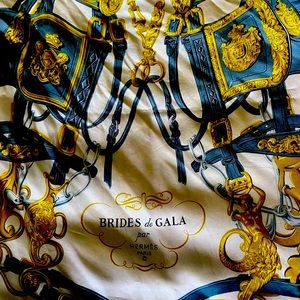 Gorgeous Hermes Gala de Brides Silk Scarf